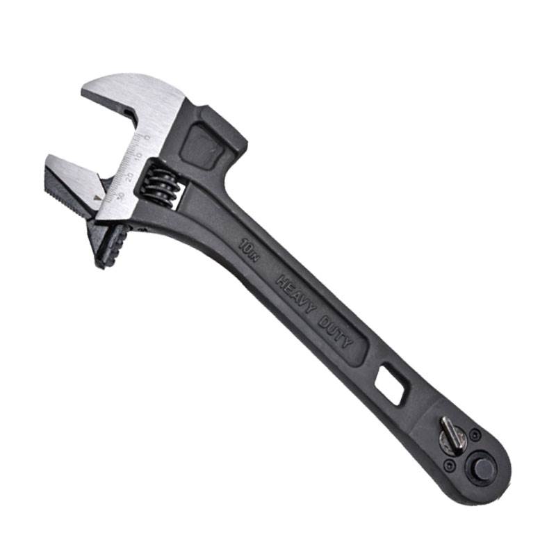 4 in1 Multifunction Adjustable Wrench, Wide Opening, Reversable Jaw,With Hammer Head, 3/8”Dr.Ratchet