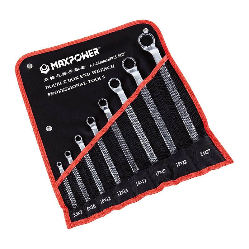 專業(yè)級(jí)加長(zhǎng)雙梅花扳手8、10件套